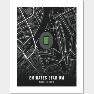 Emirates Stadium Map Design Posters and Art